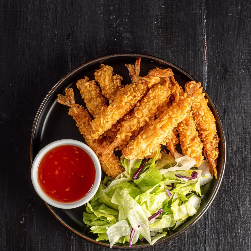 Creveți în crustă crocantă