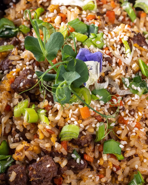 Orez prăjit cu vită