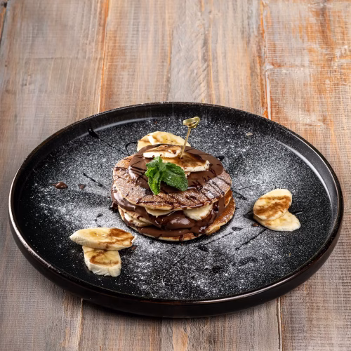 Pancake cu nutella și banane