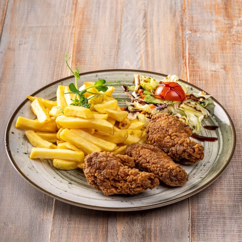 Aripioare crispy (3 buc) + Ciorbă + Garnitură