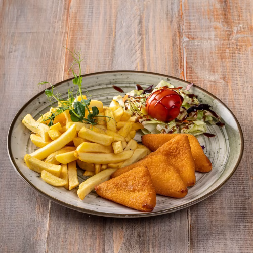 Cașcaval pane + Ciorbă + Garnitură